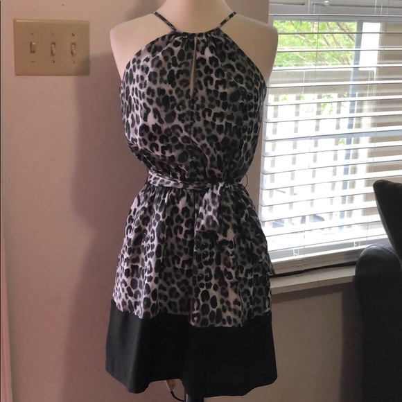 Express Sophisticated Animal Print Dress - Picture 1 of 8